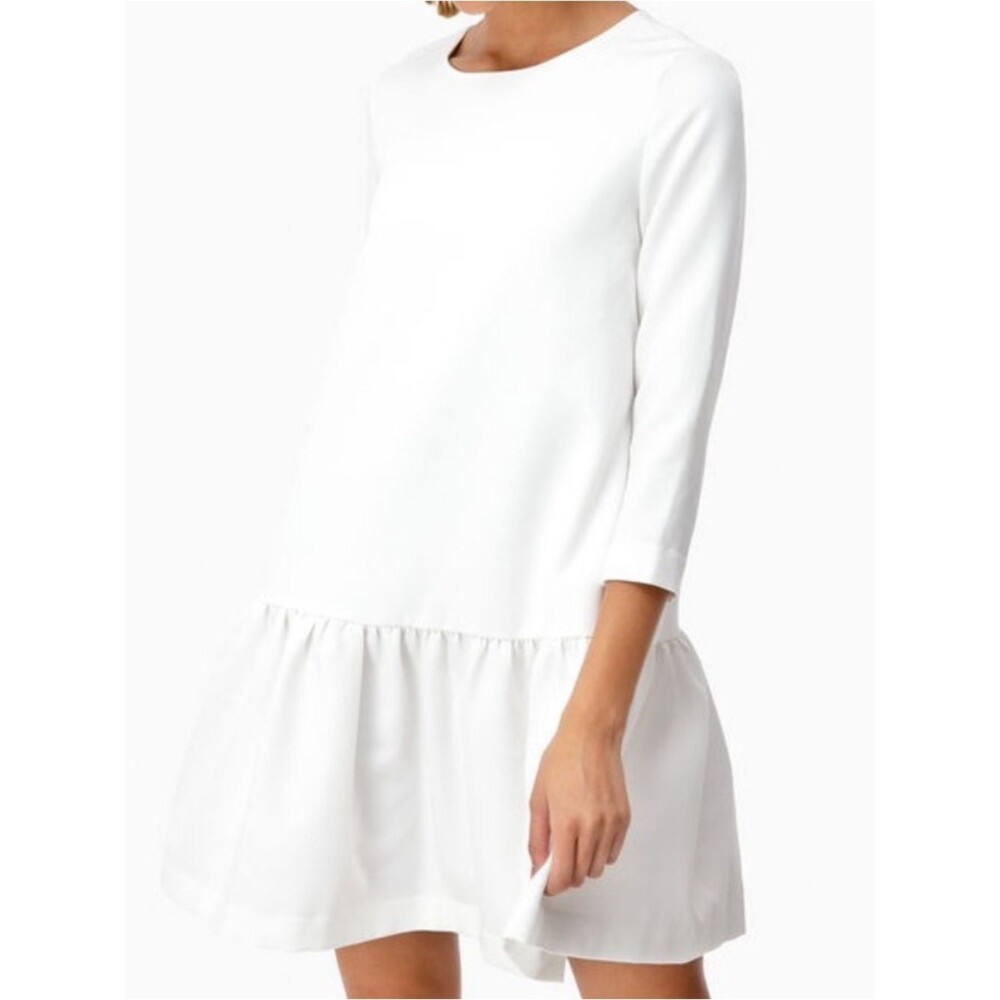 Tuckernuck Avon Lane Ivory Louise Peplum Dress Sz Large